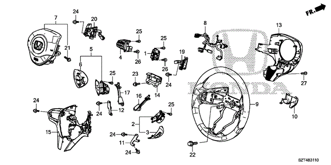 CHASSIS/STEERING WHEEL (SRS) for 2011 Honda CR-Z #1