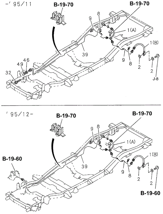 CHASSIS/BRAKE PIPING OIL (REAR CHASSIS) for 1996 Honda PASSPORT #1