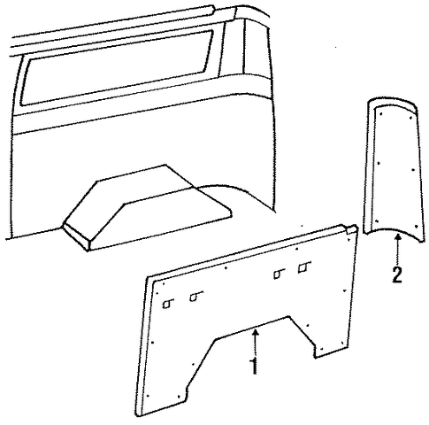 E-250 Econoline Club Wagon INTERIOR TRIM - SIDE PANEL