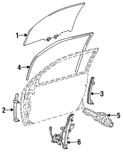 GS300 GLASS - FRONT DOOR