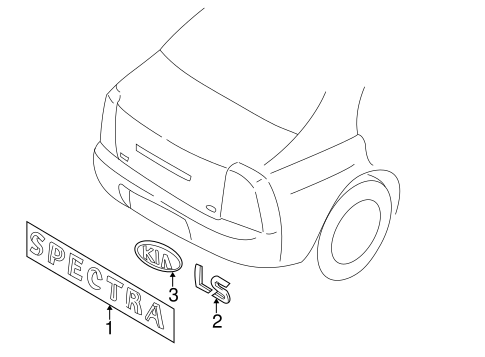 Spectra EXTERIOR TRIM - TRUNK