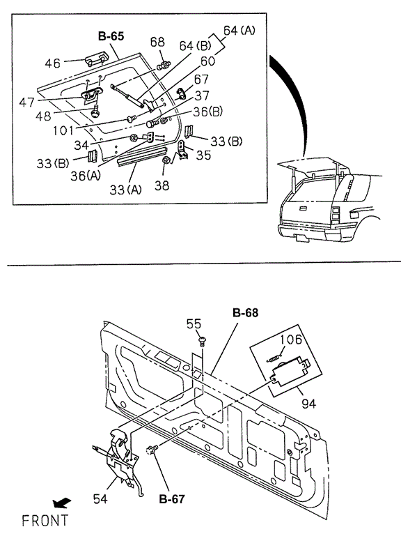 BODY / AIR CONDITIONING/REAR WINDSHIELD COMPONENT for 1996 Honda PASSPORT #1