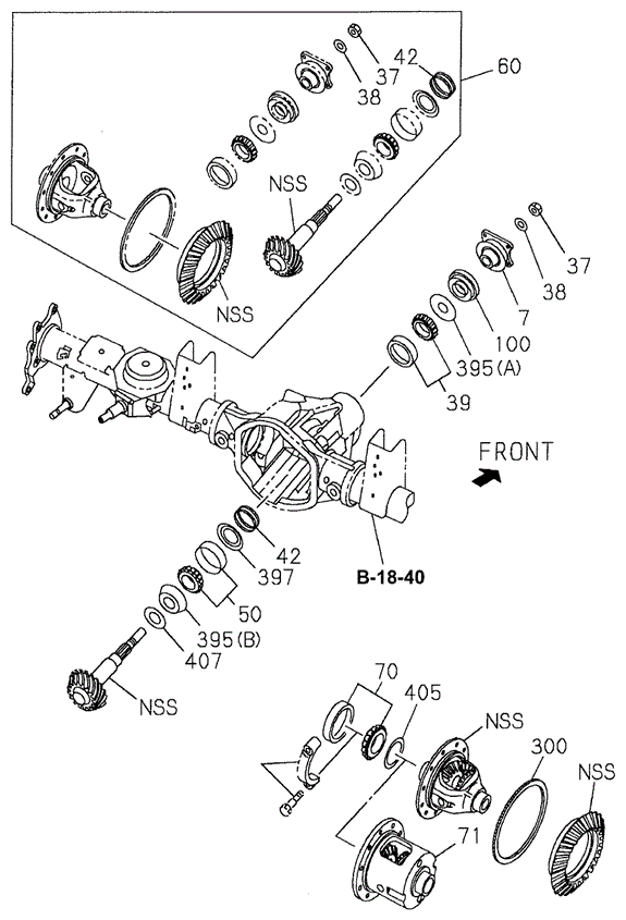 CHASSIS/REAR FINAL DRIVE (1) for 1999 Honda PASSPORT #1