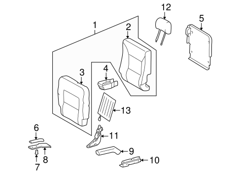 G500 REAR SEAT COMPONENTS 4