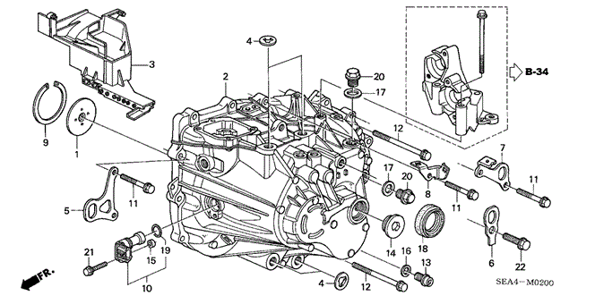 TSX SEDAN MT TRANSMISSION CASE