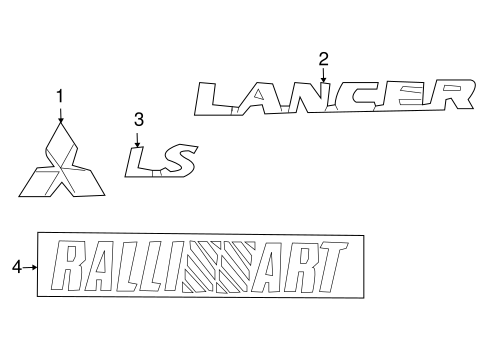 Lancer EXTERIOR TRIM - LIFT GATE