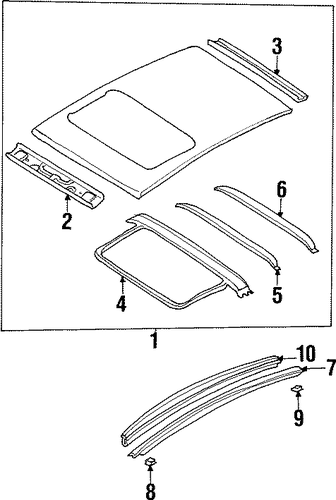 Q45 EXTERIOR TRIM - ROOF