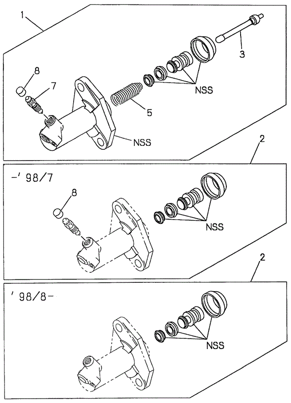 TRANSMISSION - MANUAL/MT CLUTCH SLAVE CYLINDER for 1998 Honda PASSPORT #1