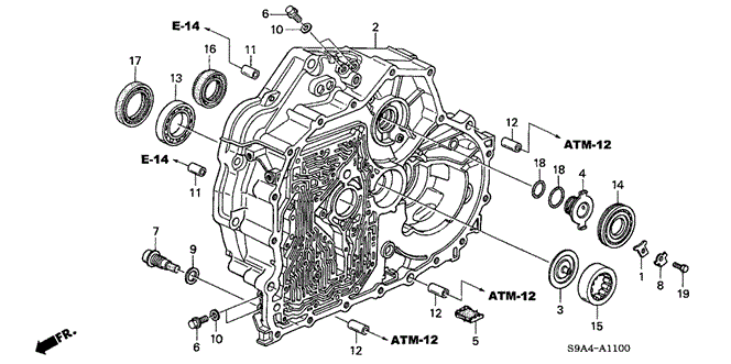 TRANSMISSION - AUTOMATIC/AT TORQUE CONVERTER CASE (2WD) (5AT) for 2005 Honda CR-V #1