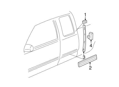 BODY/EXTERIOR TRIM - CAB for 1998 Chevrolet K1500 Pickup #1