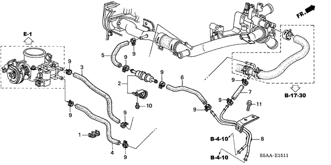 CIVIC SEDAN WATER HOSE (2)