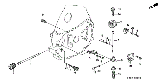 TRANSMISSION - MANUAL/MT SHIFT ROD - SHIFT HOLDER for 1993 Honda CIVIC COUPE #1
