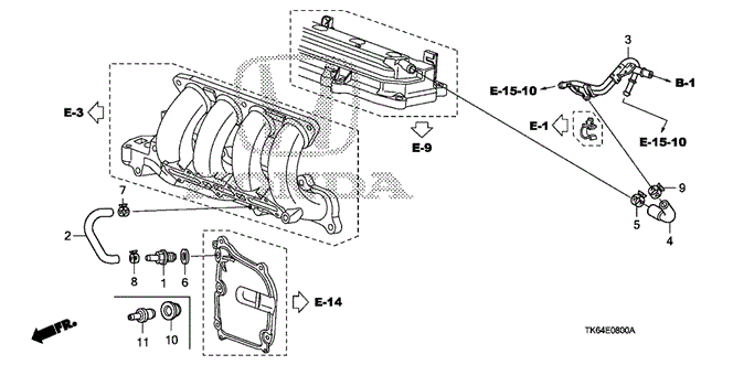 ENGINE/BREATHER TUBE for 2009 Honda FIT #1
