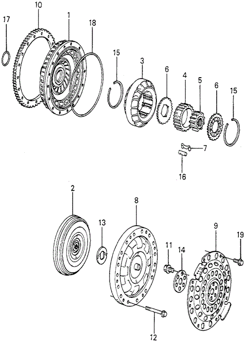 ENGINE/HMT TORQUE CONVERTER (2) for 1980 Honda ACCORD HATCHBACK #1
