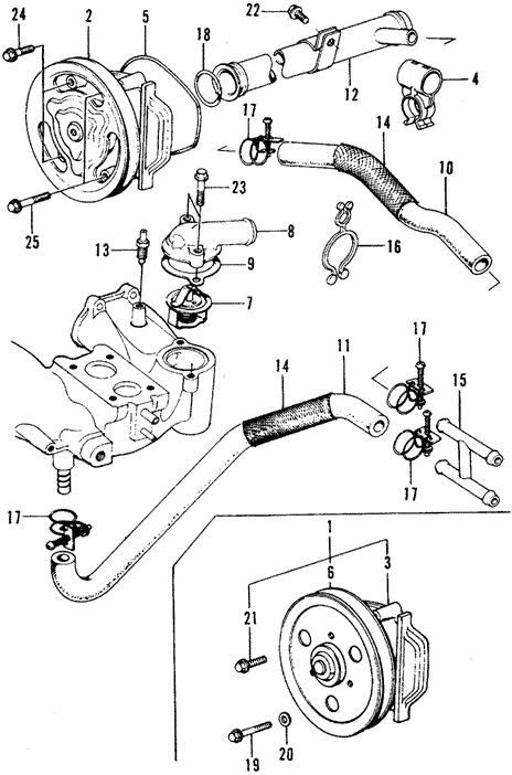 ENGINE/WATER PUMP for 1975 Honda CIVIC 1200 HATCHBACK #1
