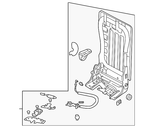 5N0-885-502-G Деталь SEAT BACK FRAME, RIGHT