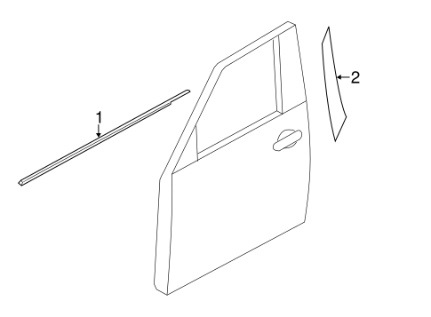 QX80 EXTERIOR TRIM - FRONT DOOR