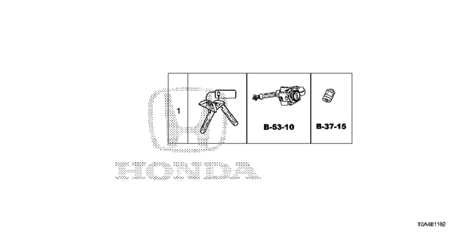 CR-V KEY CYLINDER SET (SMART)