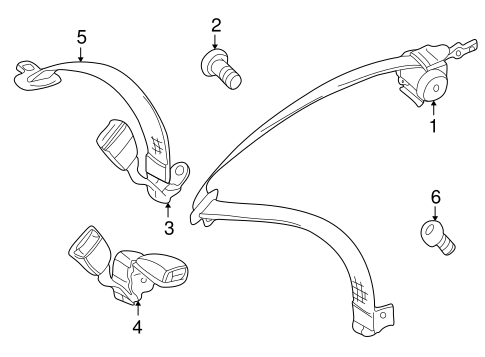 330i REAR SEAT BELTS