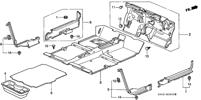 INTERIOR / BUMPER/FLOOR MAT for 1996 Honda CIVIC SEDAN #1