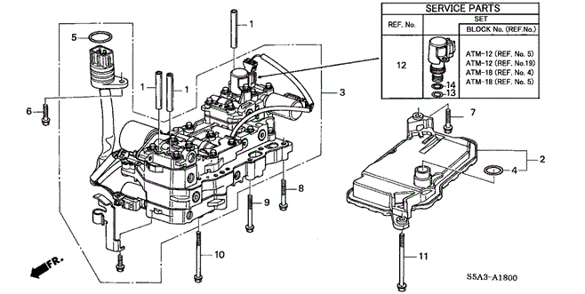 TRANSMISSION - AUTOMATIC/CVT VALVE BODY for 2001 Honda CIVIC SEDAN #1