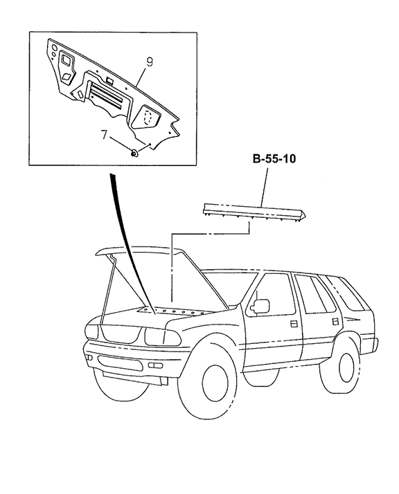 BODY / AIR CONDITIONING/ENGINE ROOM INSULATOR for 1995 Honda PASSPORT #1