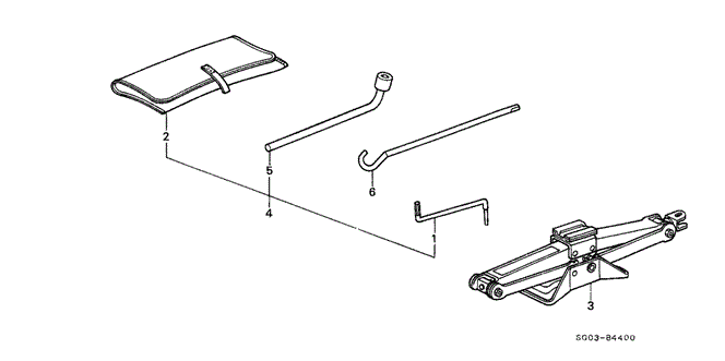 LEGEND COUPE TOOLS - JACK