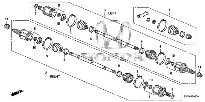 CHASSIS/REAR DRIVESHAFT (1) for 2007 Honda CR-V #1