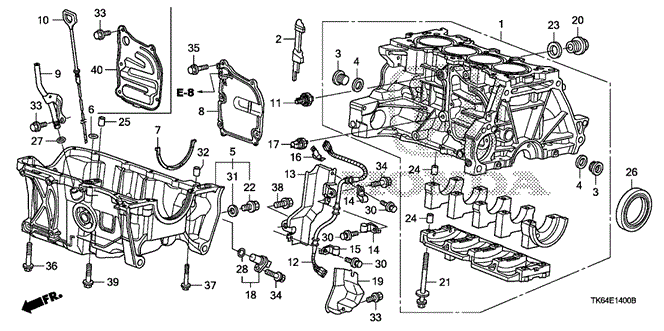 ENGINE/CYLINDER BLOCK - OIL PAN for 2009 Honda FIT #1