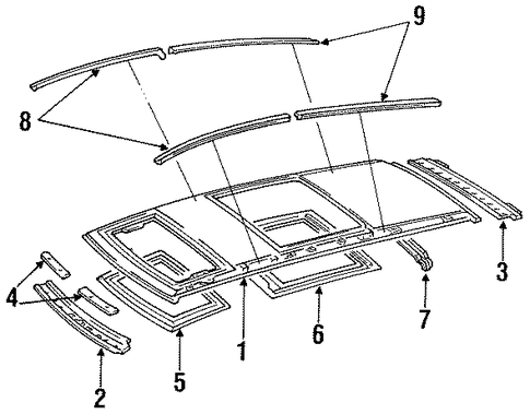 Previa EXTERIOR TRIM - ROOF