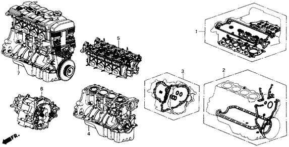 1991 Honda PRELUDE GASKET KIT A - (06110PK3A00) 1991 Honda PRELUDE GASKET KIT A - (06110PK3A00)