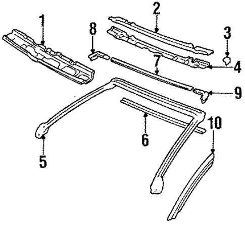 Celica WINDSHIELD HEADER & COMPONENTS