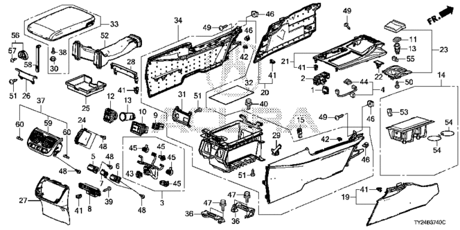 INTERIOR / BUMPER/CONSOLE for 2014 Acura RLX #1