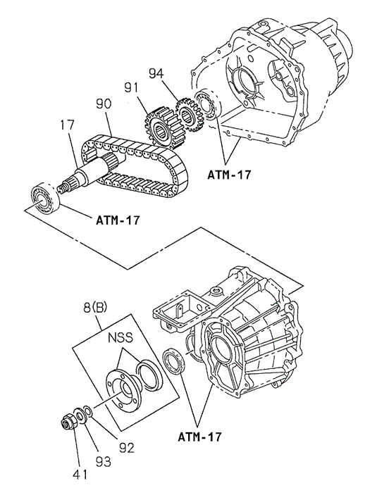 TRANSMISSION - AUTOMATIC/AT TRANSFER GEAR OUTPUT (1) for 1998 Acura SLX #1