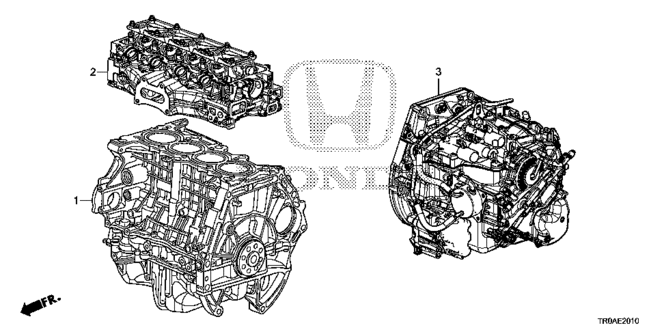 CIVIC SEDAN ENGINE ASSY. - TRANSMISSION ASSY. (1.8L)