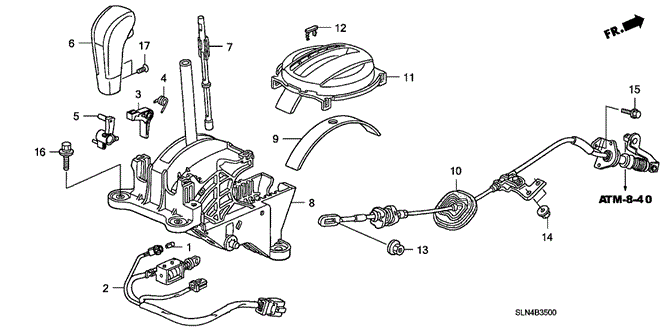 CHASSIS/SELECT LEVER for 2008 Honda FIT #1