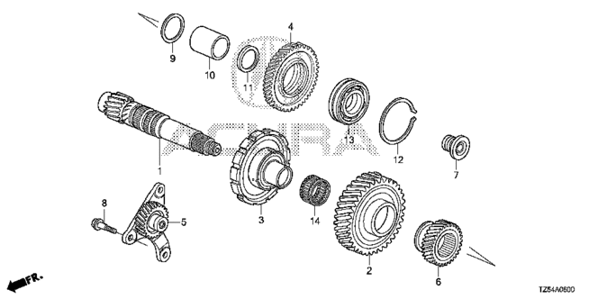 TRANSMISSION - AUTOMATIC/AT COUNTERSHAFT for 2014 Acura MDX #1