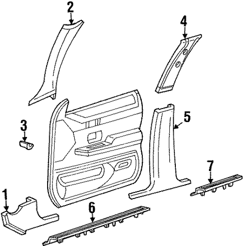 Crown Victoria INTERIOR TRIM - PILLARS