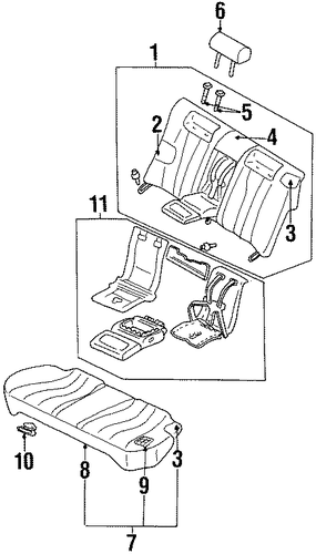 Diamante REAR SEAT COMPONENTS 2