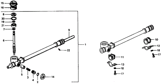 CHASSIS/STEERING GEAR BOX for 1977 Honda CIVIC HATCHBACK #1