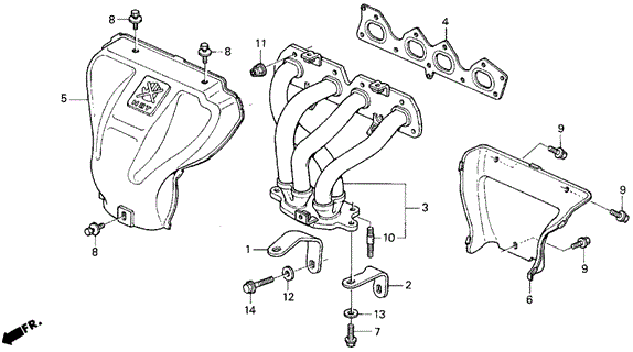 ENGINE/EXHAUST MANIFOLD (3) for 1996 Honda PRELUDE #1