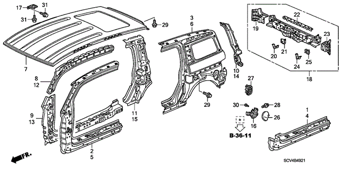 ELEMENT OUTER PANEL - ROOF PANEL (PLASMA STYLE PANEL)