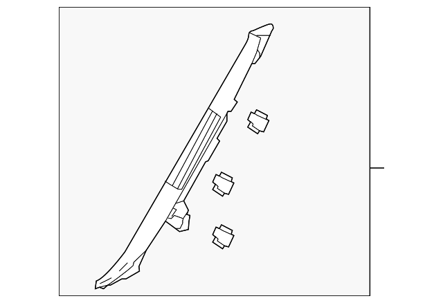 62554-07040-C0 LOCK PILLAR TRIM, LEFT