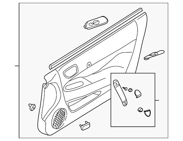 MR639428 Деталь DOOR TRIM PANEL, LEFT