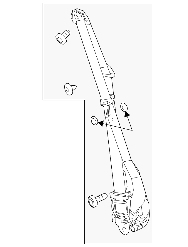 19256881 Деталь BELT & RETRACTOR, RIGHT