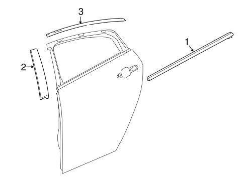 Volt EXTERIOR TRIM - REAR DOOR