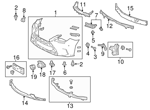 RC350 BUMPER & COMPONENTS - FRONT