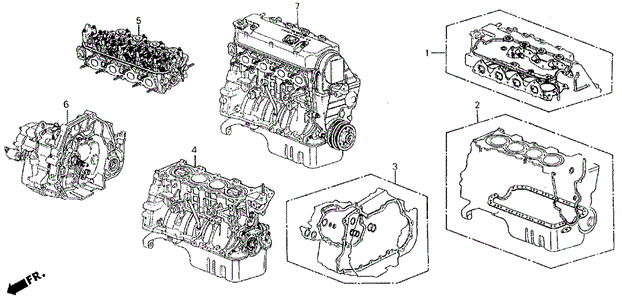 CIVIC COUPE GASKET KIT - ENGINE ASSY.  - TRANSMISSION ASSY.