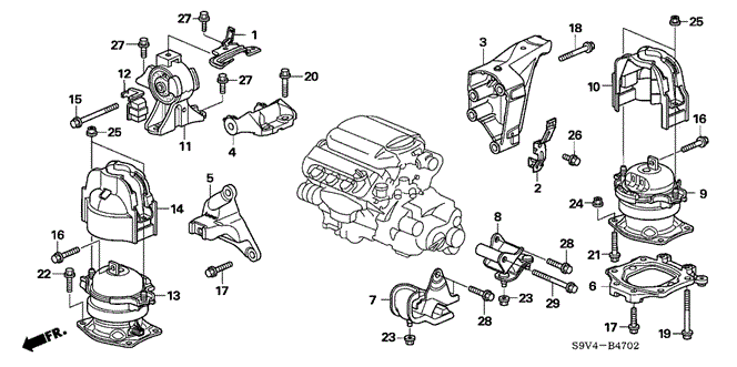 PILOT ENGINE MOUNTS ('06-) (2WD)