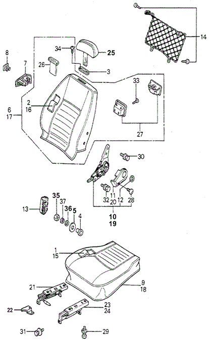 INTERIOR / BUMPER/FRONT SEAT COMPONENTS for 1979 Honda ACCORD HATCHBACK #1